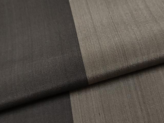 平和屋本店□極上 本場黄八丈 黒八丈 紬 平織 草木染 間道 証紙付き