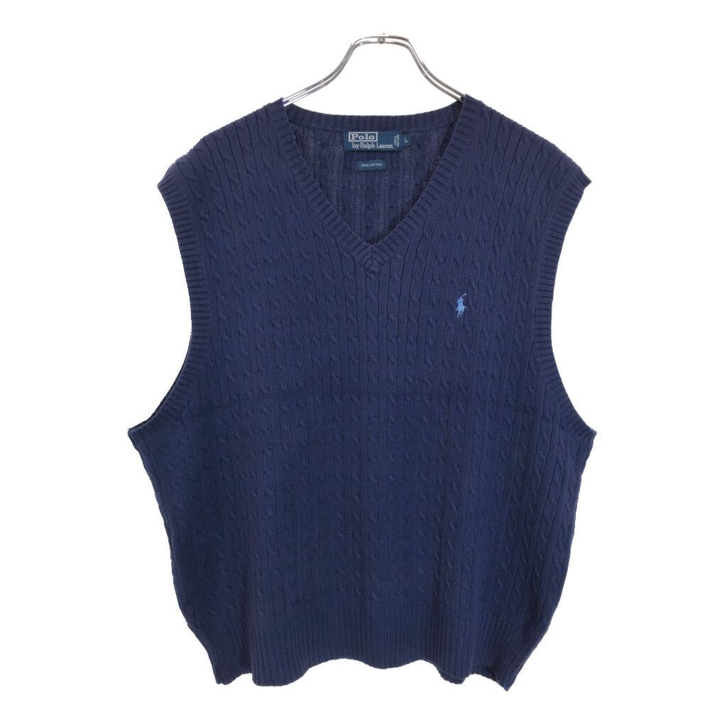 希少　古着　Polo Ralph Lauren ケーブルニットベスト 90年代 Polo by Ralph Lauren ポロ ラルフローレン ケーブル