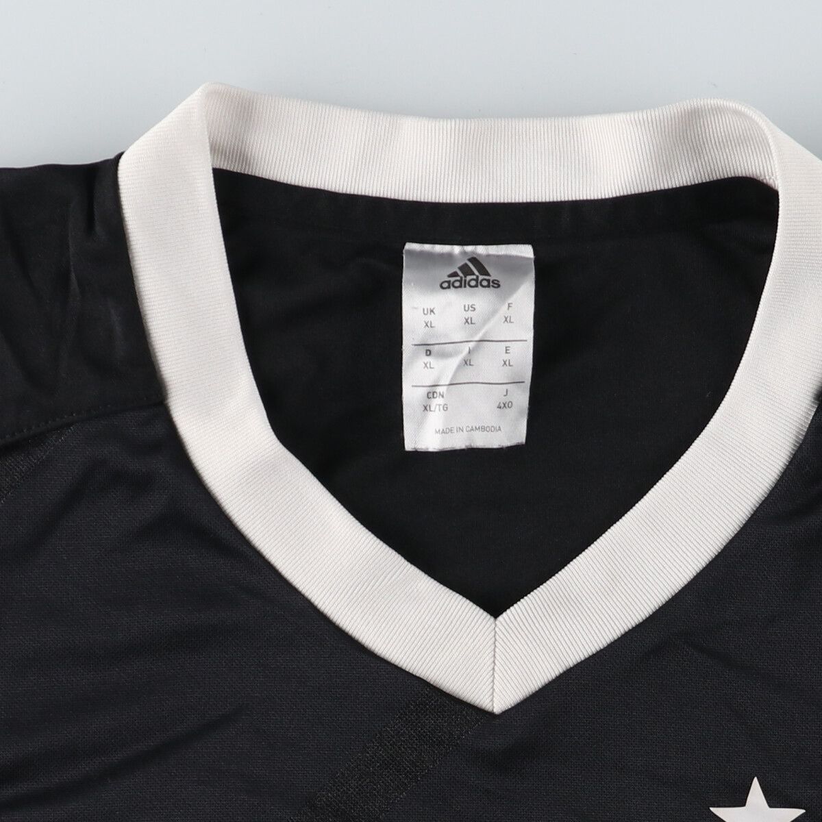 古着 アディダス adidas Vネック サッカーユニフォーム ゲームシャツ