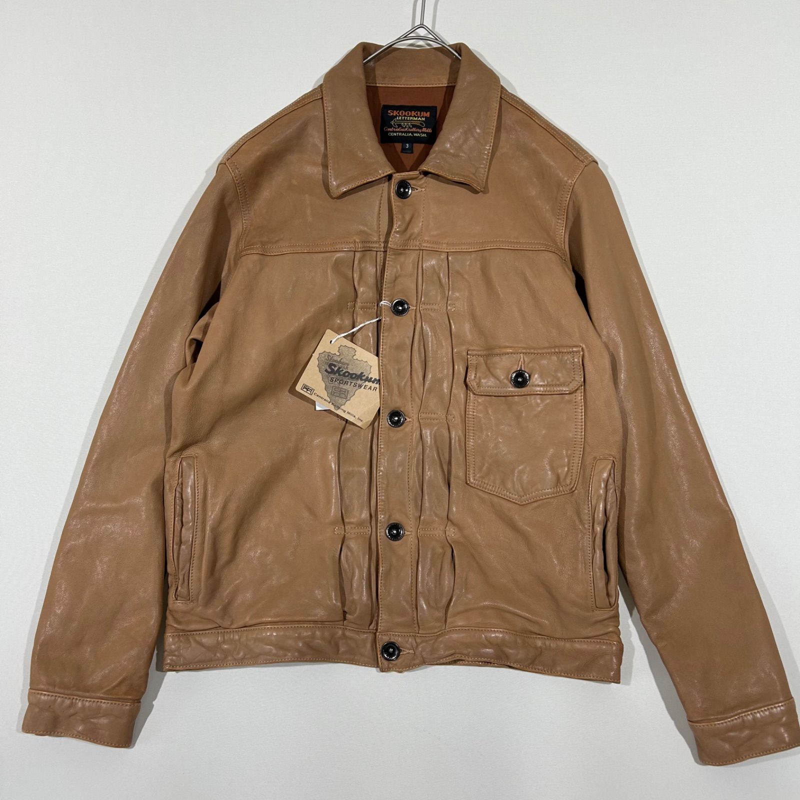 SKOOKUM スクーカム JACKROSE 1stタイプ　レザージャケット SKOOKUM.JE LAMB LEATHER ZIP JACKET（ライダースジャケット