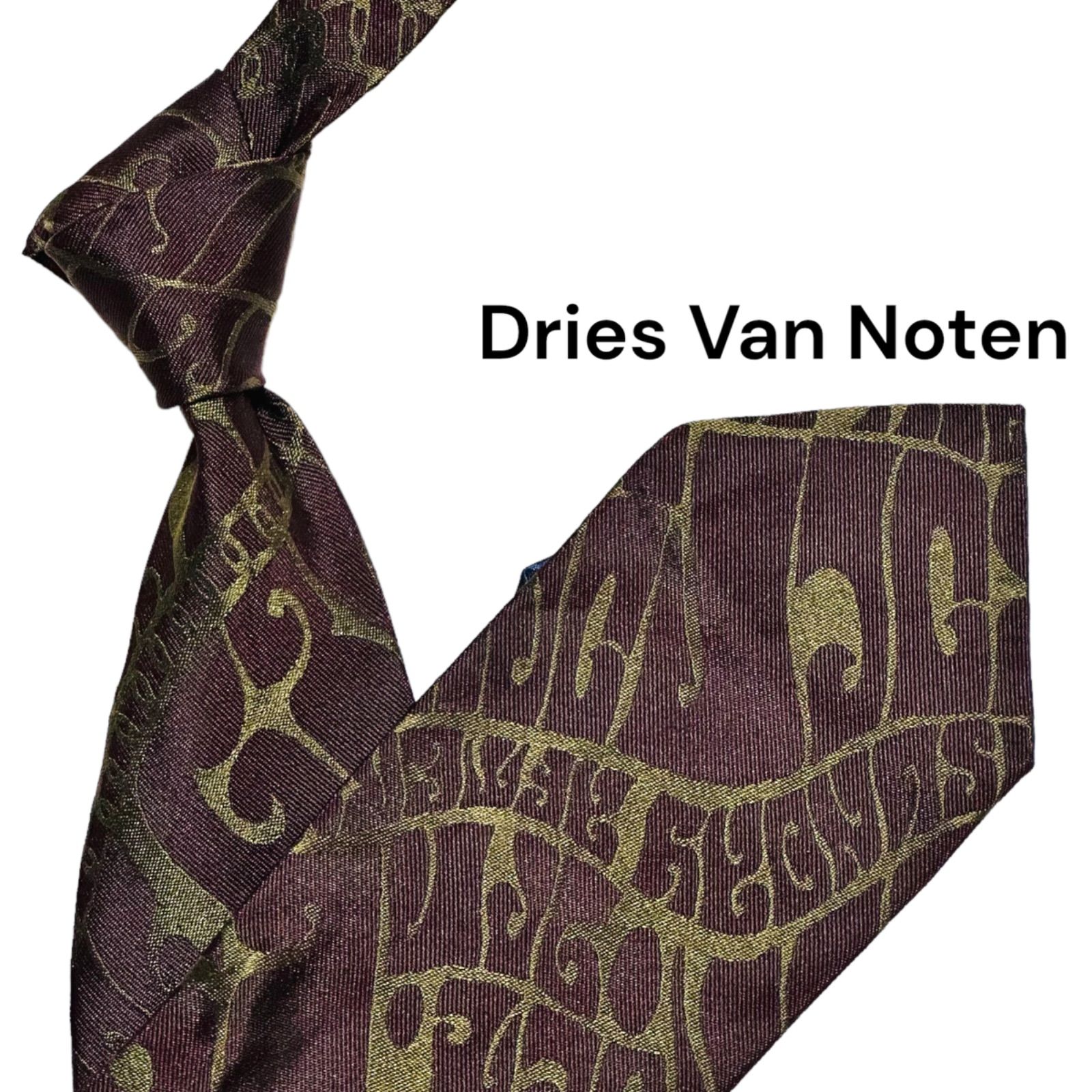 希少✨ DRIES VAN NOTEN ドリスヴァンノッテン ネクタイ ワインレッド