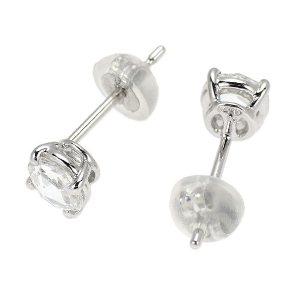Pt900 ローズカット ダイヤモンド スタッド ピアス 0.74ct