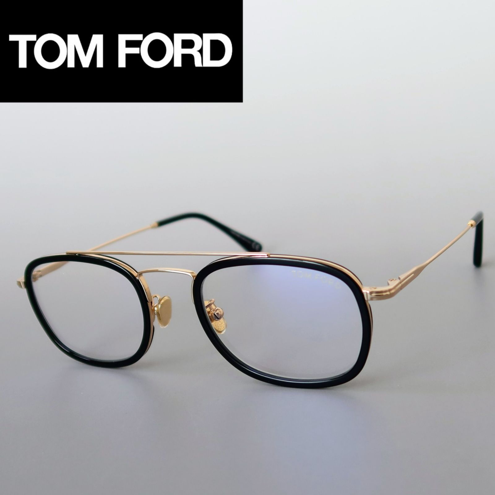 上品な TOM FORD TF5751-B 028 メガネ ブルーライトカット ゴールド