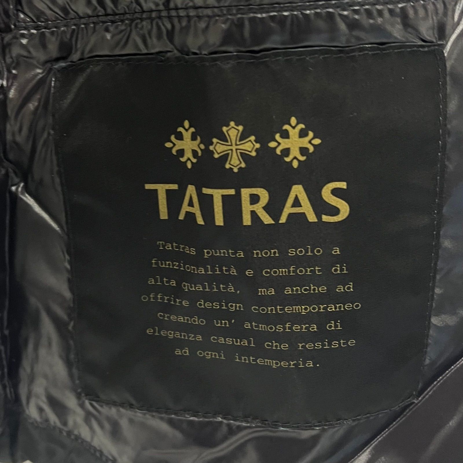 TATRAS タトラス ダウンベスト キルティング ナイロン フード ブラック 