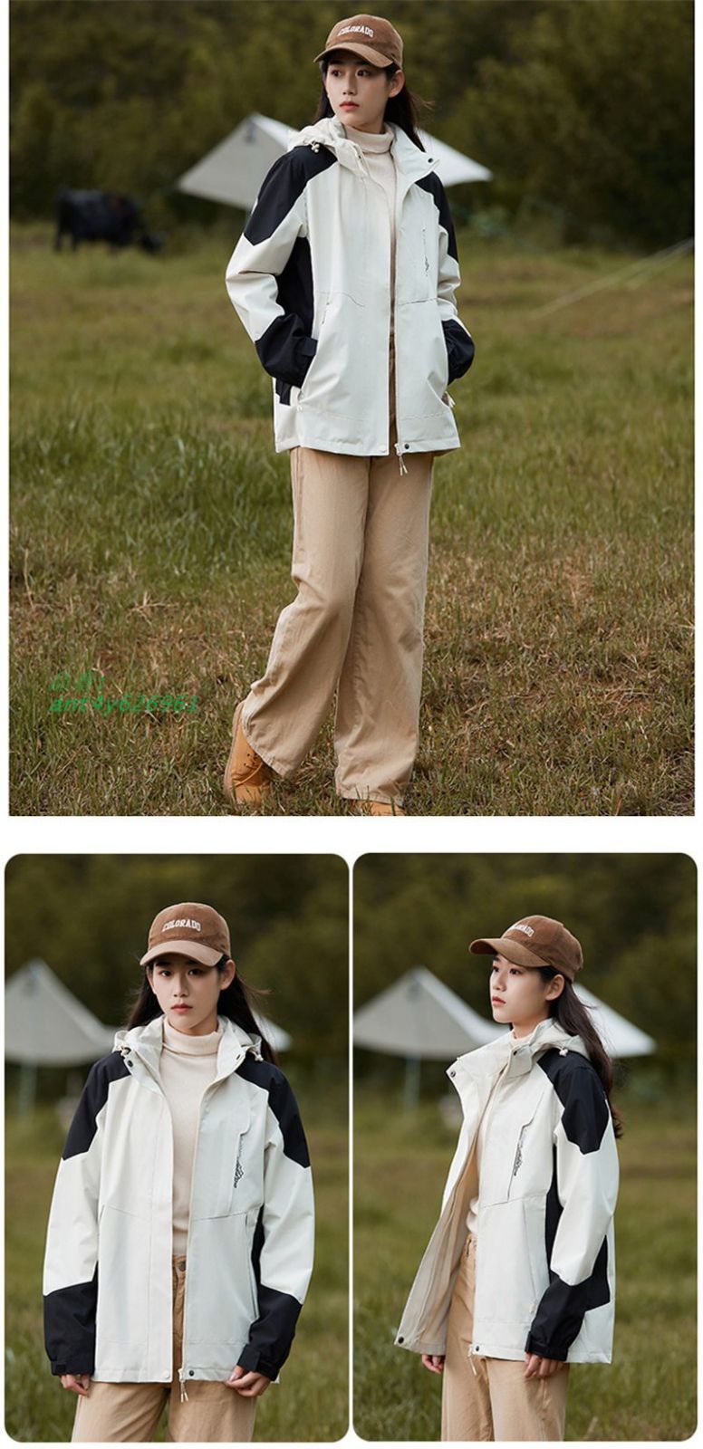 マウンテンメンズ レディース フード付き ジャケット アウトドア ミリタリージャケット キャンプ インナー取り外し可 撥水 登山 ant4y626961