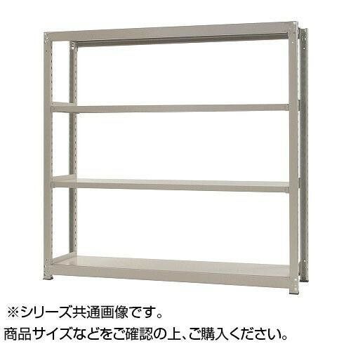 中量ラック 耐荷重500kgタイプ 単体 間口1200×奥行450×高さ1800mm 4段 ニューアイボリー