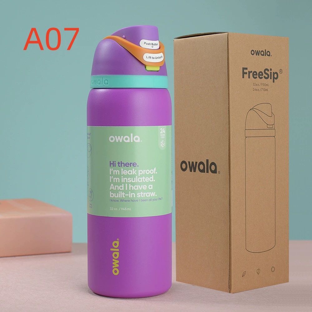 新品!未使用 owala 水筒 32oz 漏れ防止 断熱 ストロー内蔵 10色