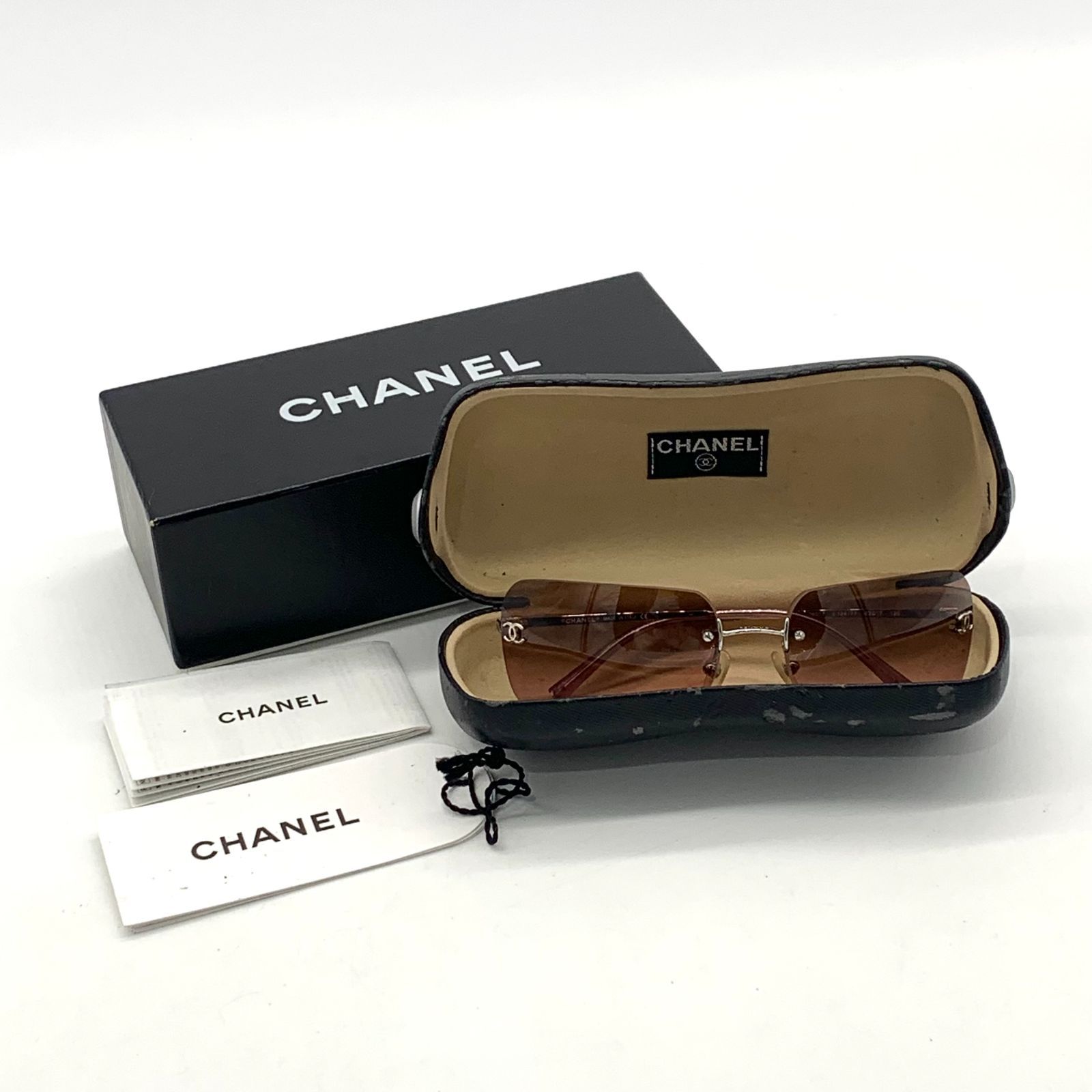 ▽CHANEL/シャネル サングラス ピンク系 4017-D 箱あり S35004671315