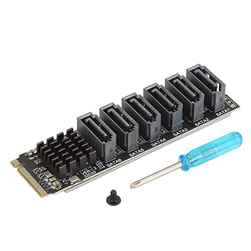 M.2から6ポートSATA増設カード MキーPCIe M.2からSATA3.0変換