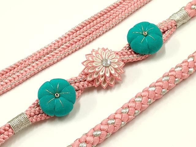 平和屋着物○和装小物 振袖用帯締め 装飾 ちりめん細工 金糸 撚り房 逸品