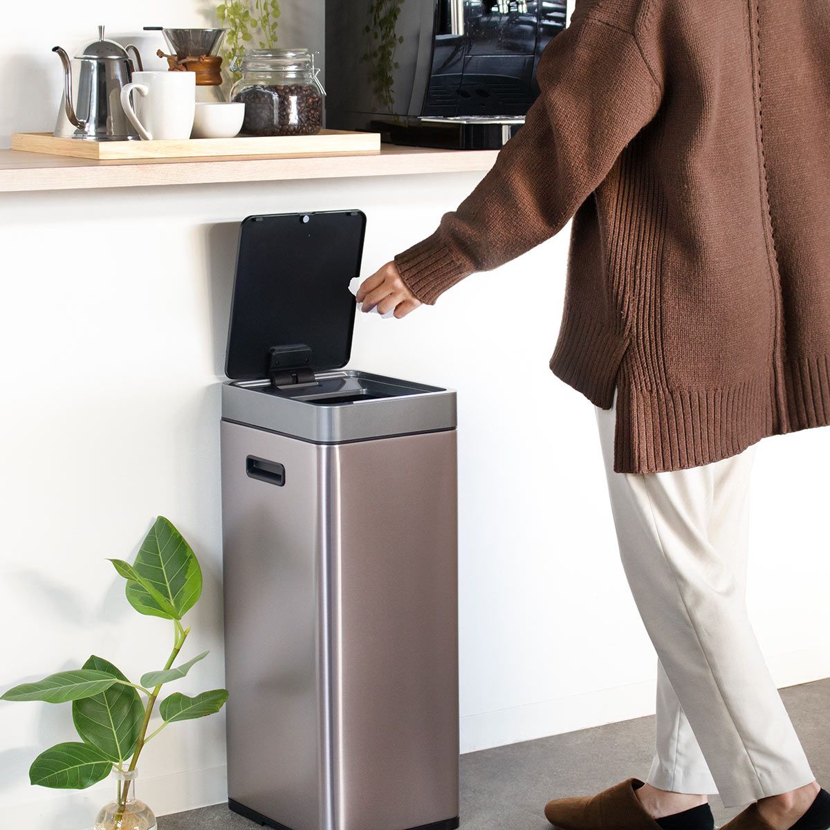 インテリア小物 EKO ゴミ箱 30L ミラージュスリムセンサービン 