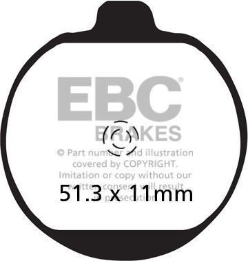 EBCブレーキ UK製ケブラー オーガニックFAシリーズ ブレーキパッド フロント左側用 | FA062