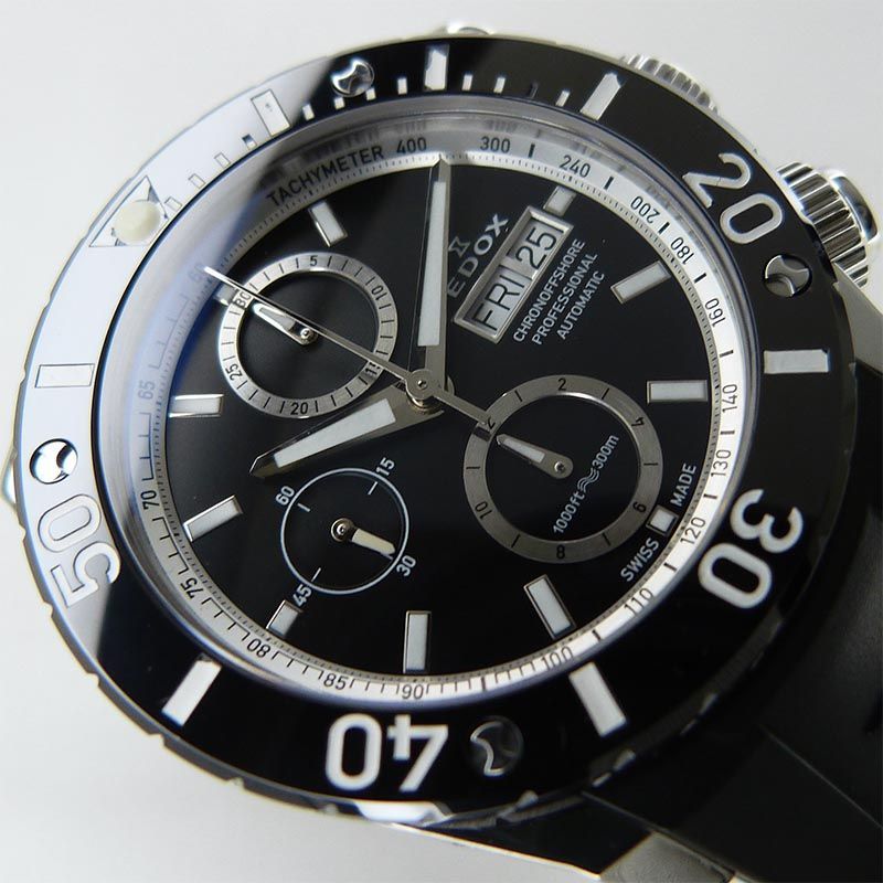 値下げ！！EDOX クロノグラフ 01117-3-NINRA