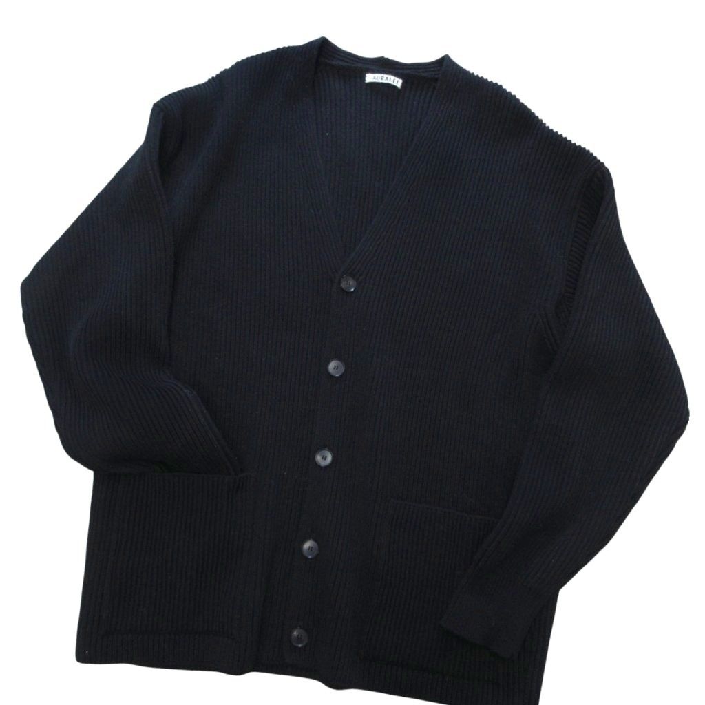 オーラリー AURALEE 極美品 22AW SUPER FINE WOOL RIB KNIT BIG