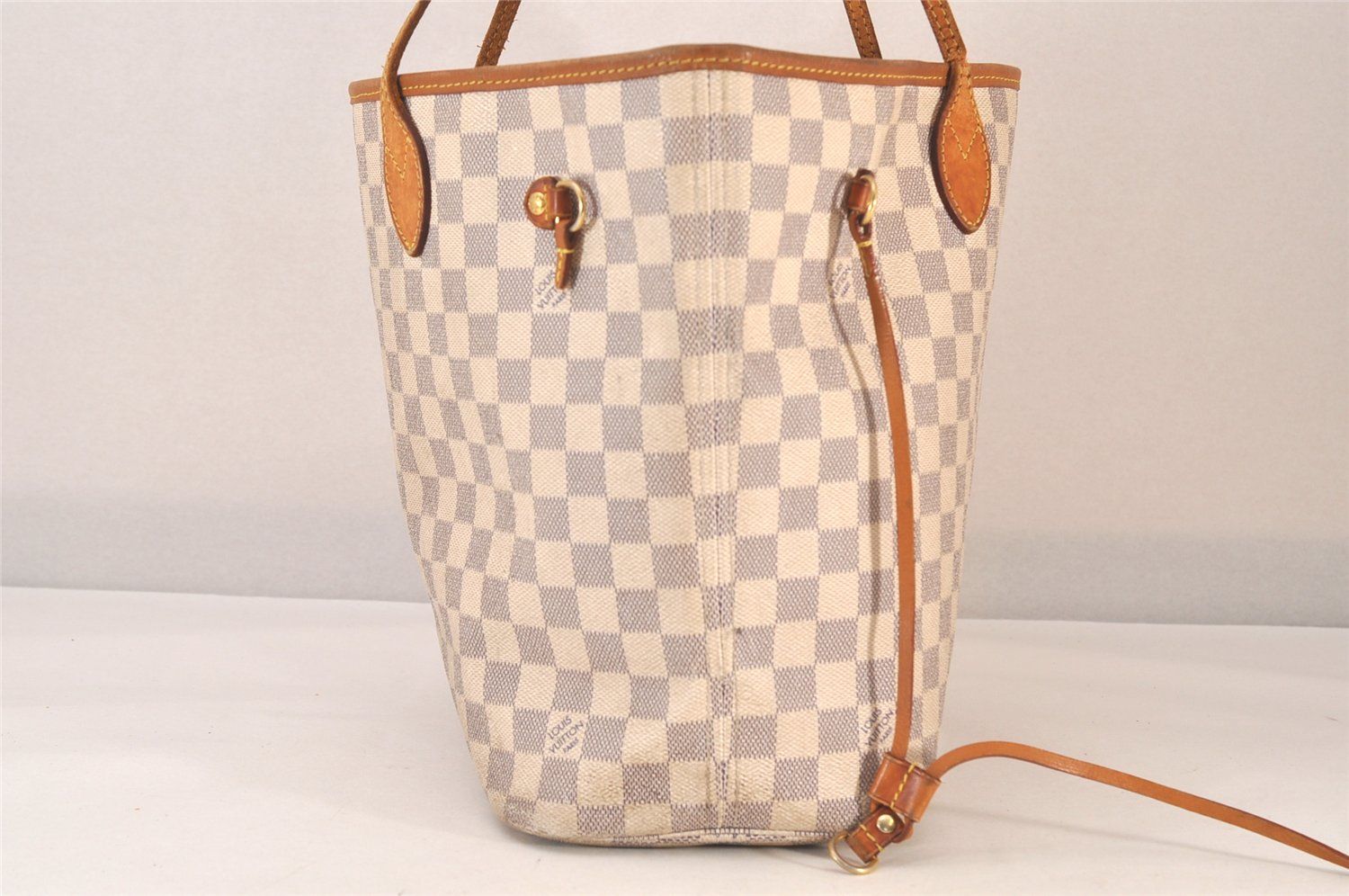 ルイヴィトン ダミエ アズール ホワイト ネヴァーフル MM トートバッグ