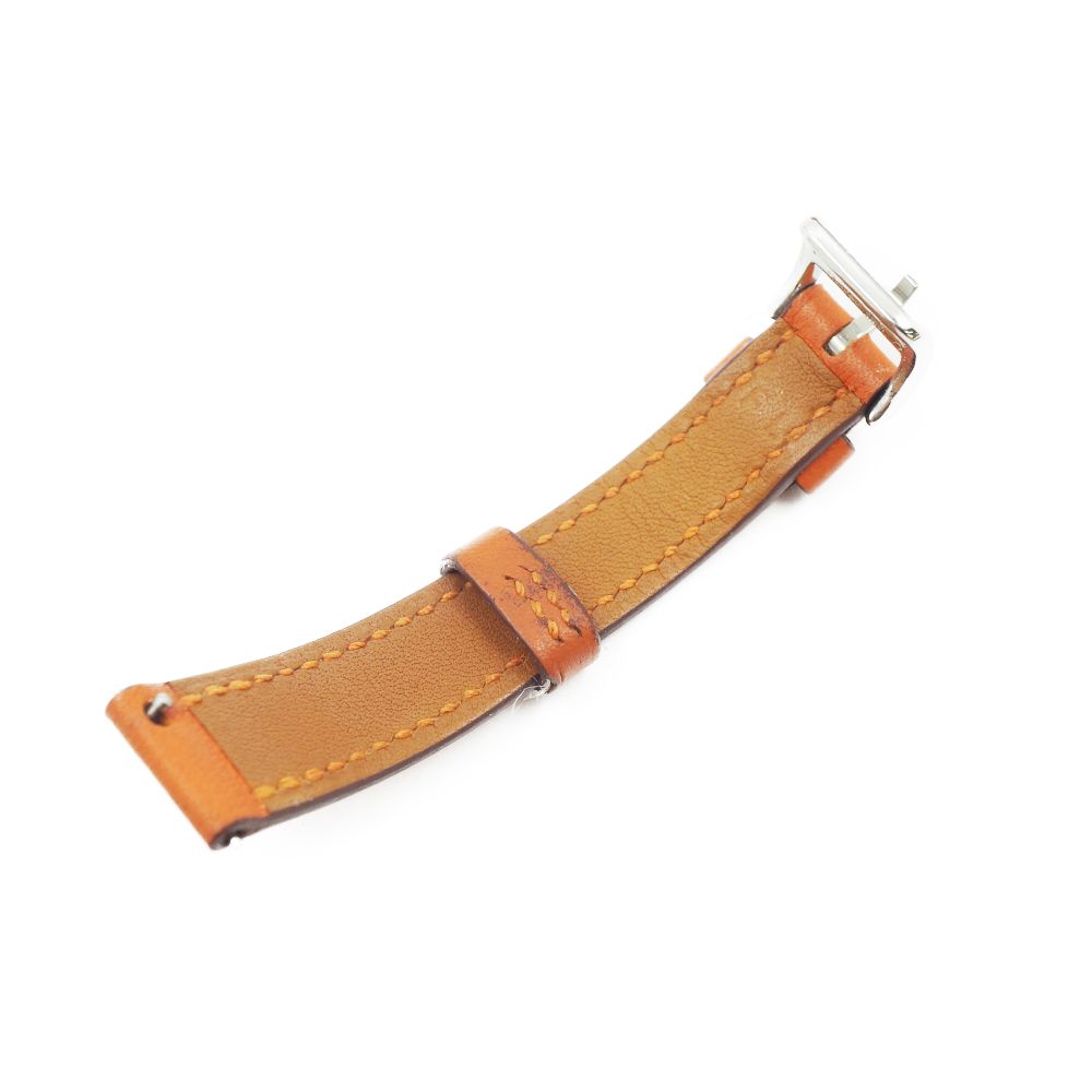もうすぐ販売終了 栄 エルメス 革ベルト □Q刻印 2013年製造 オレンジ SV金具 腕時計ベルト 小物 アクセ 箱