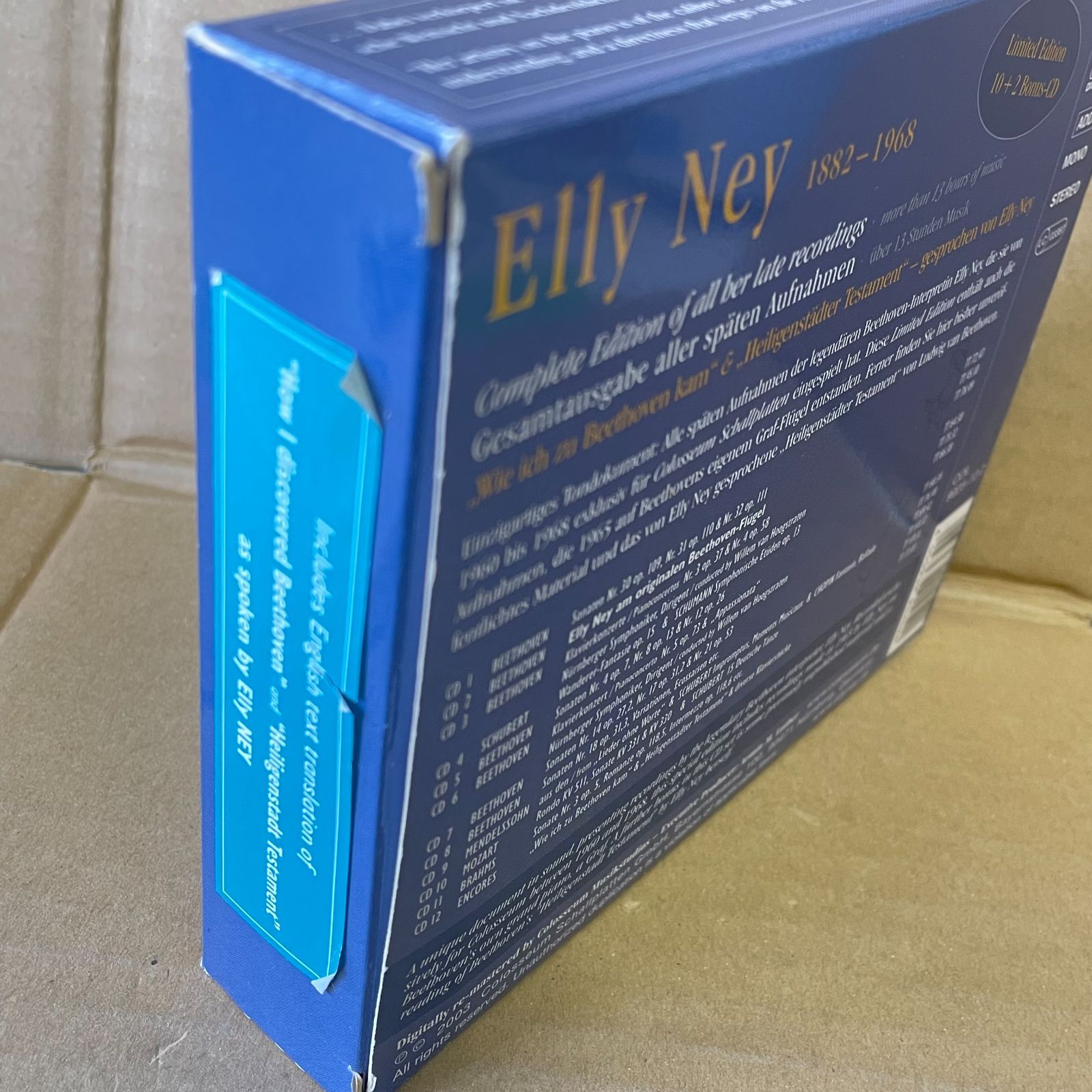 クラシックピアノ輸入盤中古CD12枚組 エリー・ナイ Elly Ney 後期音源