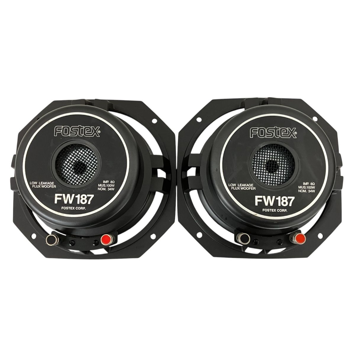 FOSTEX 18センチウーハー　FW187　2台セットで FOSTEX FW187 ペア コーン型 ウーファー ユニット 低域〜中低域
