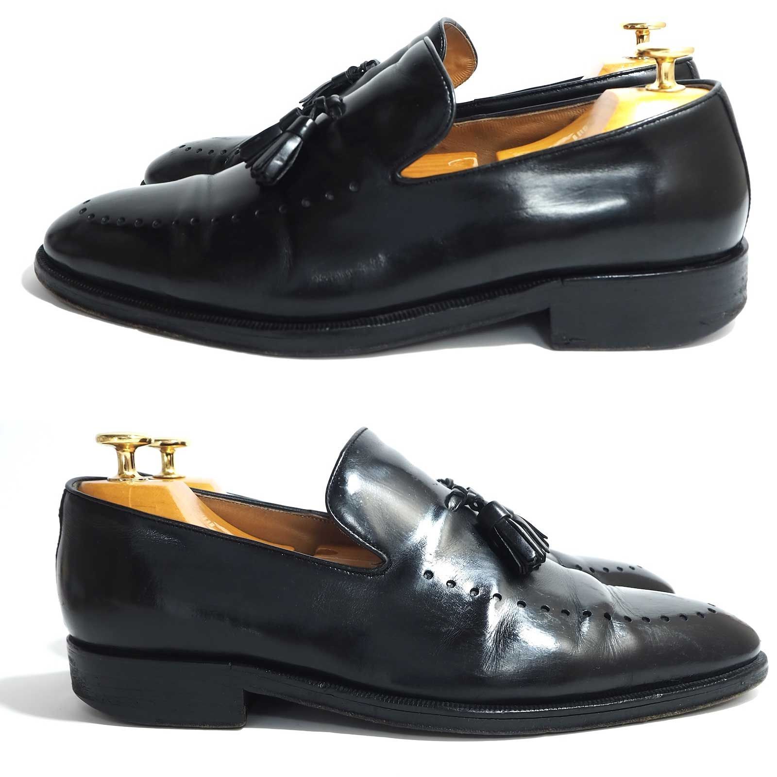グッチ GUCCI レザー タッセル ローファー 40 25㎝相当 ブラック