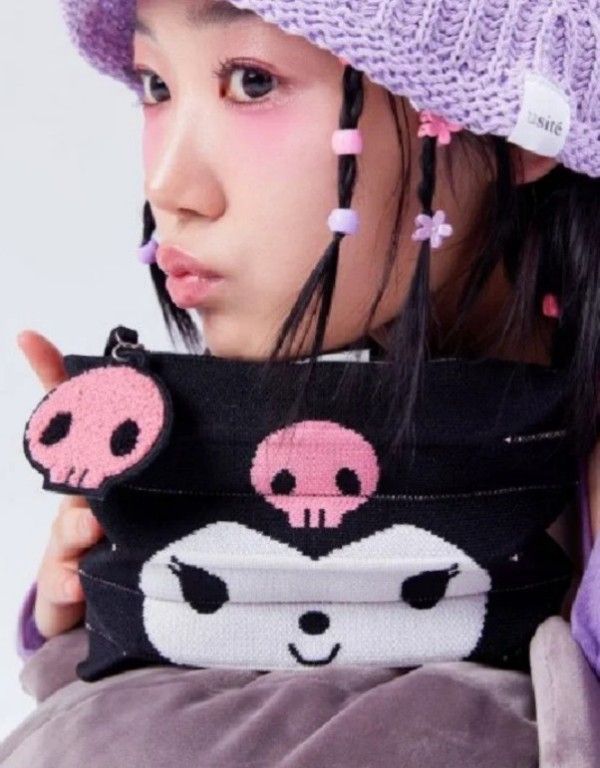 クラッチバッグ [JOSEPH & STACEY] Lucky Pleats Knit Clutch S Hello Kitty 大人気☆ [JOSEPH & STACEY] Lucky Pleats Knit Clutch S Hello