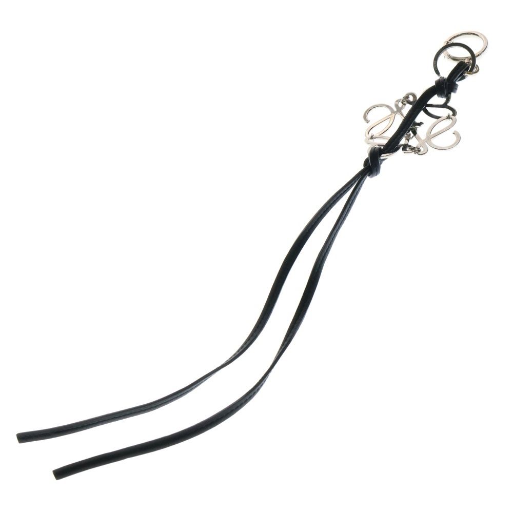 LOEWE ロエベ チャーム アナグラム ブラック パラジウムシルバー LOEWE(ロエベ) アナグラム チャーム キーホルダー キーリング