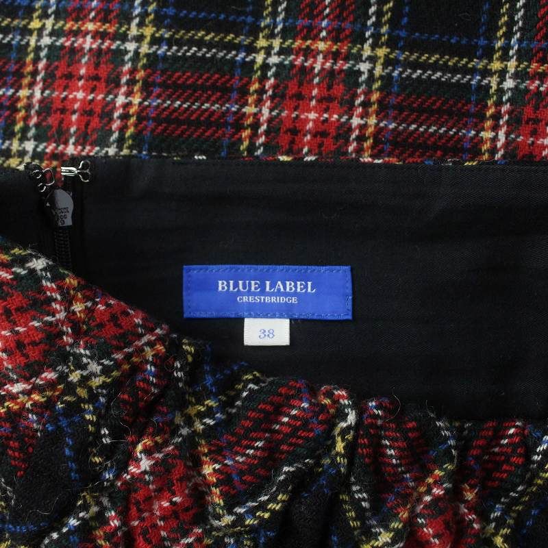 【美品】BLUE LABEL CRESTBRIDGE フレアスカート 38 ブルーレーベルクレストブリッジ BLUE LABEL CRESTBRIDGE フレア