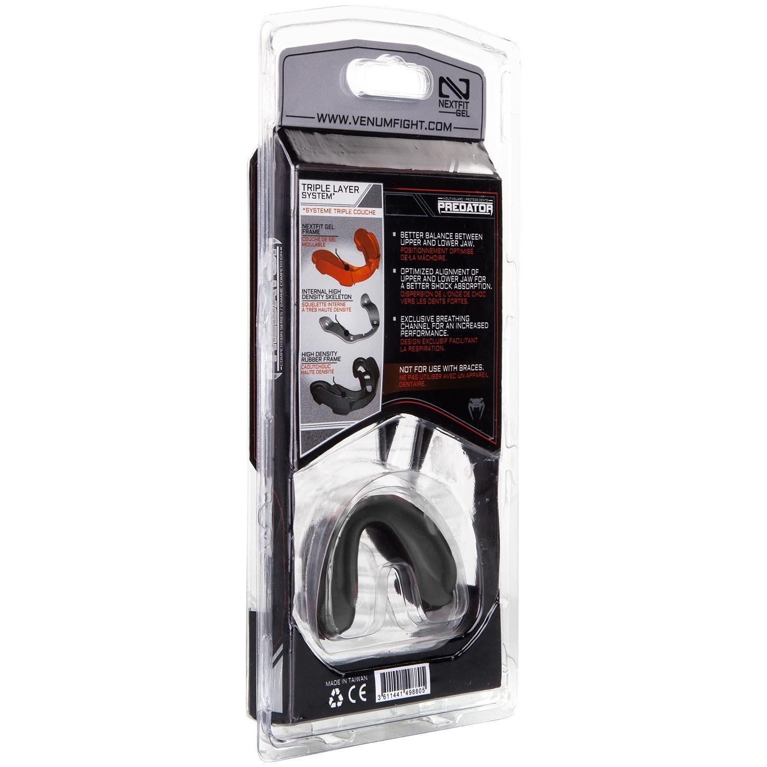 Venum Predator マウスガード - ブラック/ブラック