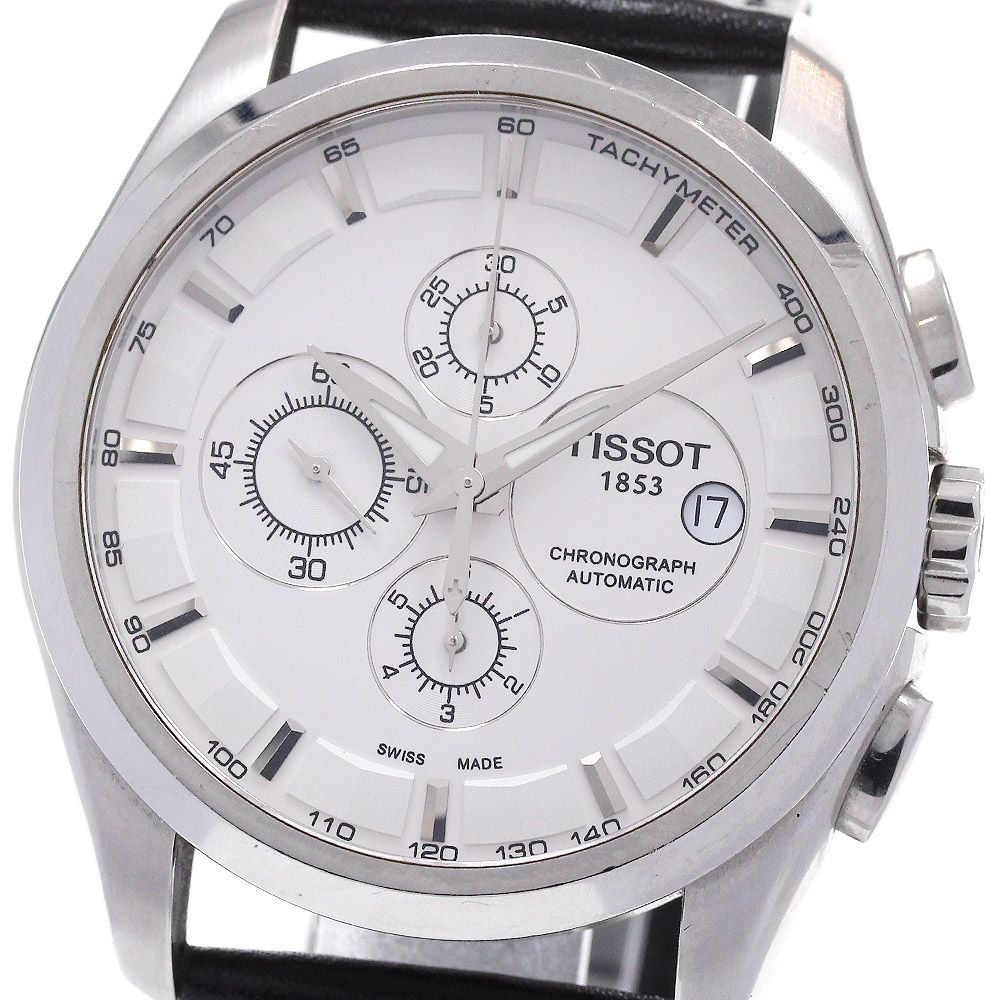 ティソ TISSOT T035627 クチュリエ クロノグラフ デイト 自動巻き メンズ_867755