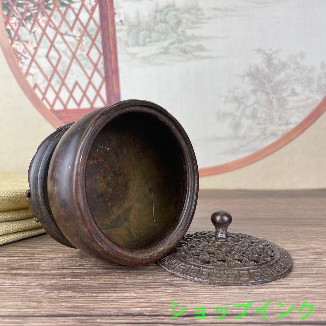 銅器 蘇工 竹編香薫炉 銅香炉 茶道香薫炉 香道具 装飾品 工芸品 置物 香炉/香器『高岡銅器【夢香炉】銅製/正晴作』竹中銅器 | 全ての