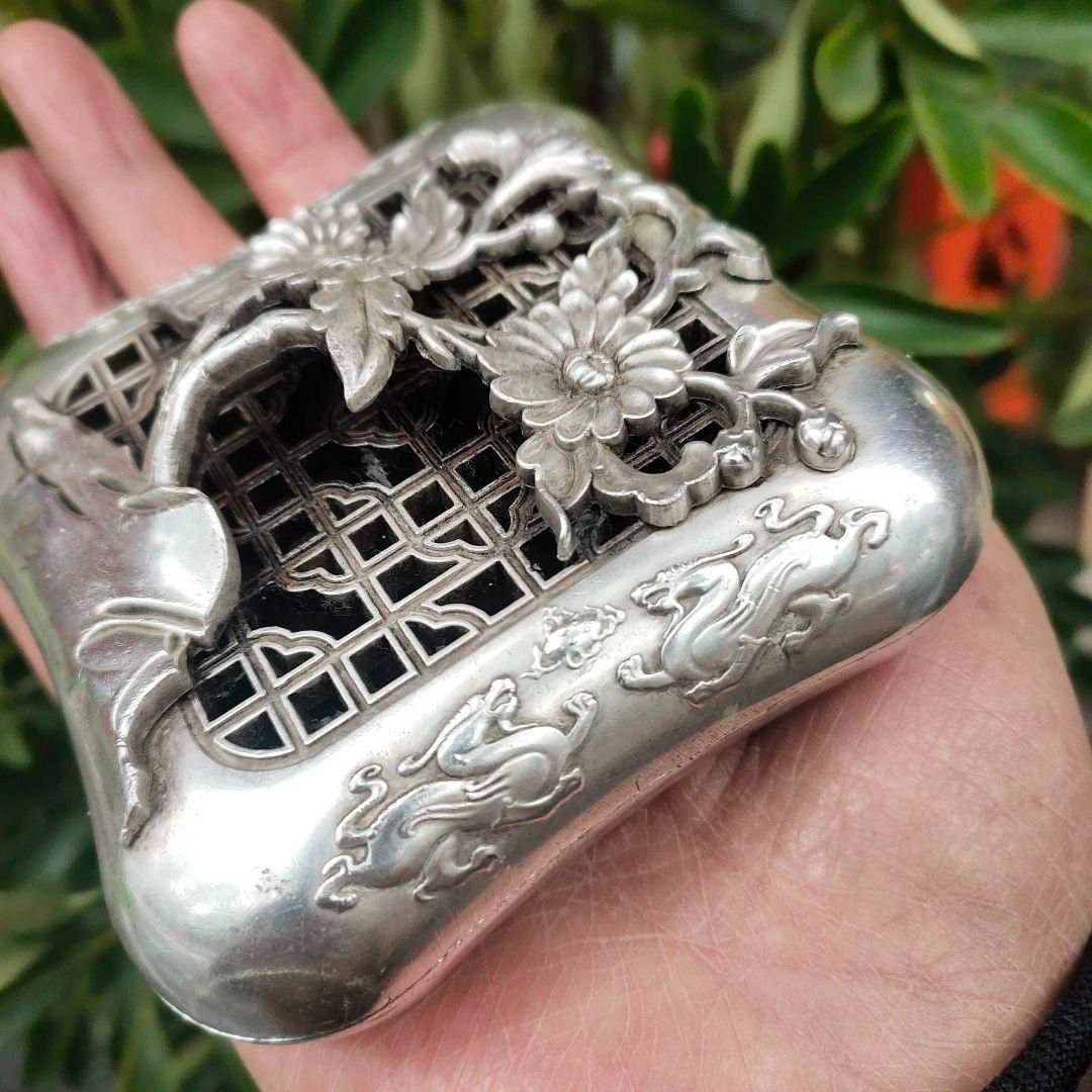 菊の花 香炉 茶道具 香道具 工芸品 美術品 置物 銅製 菊皿香炉 茶道香炉 香道具 装飾品 工芸品 置物 - メルカリ