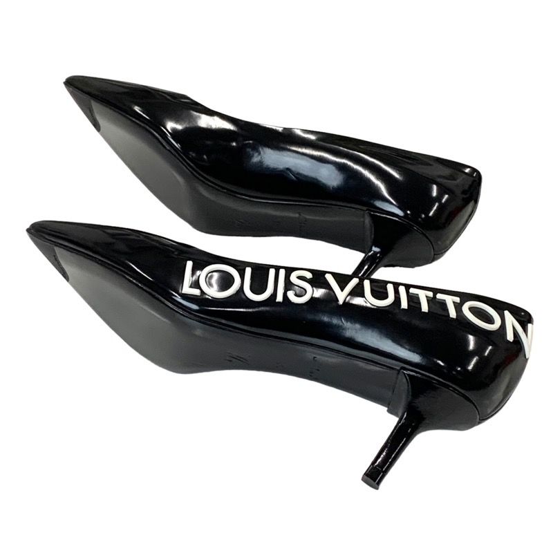 未使用 ルイヴィトン LOUIS VUITTON コールバックライン パンプス 靴 シューズ ロゴ レザー ブラック 黒