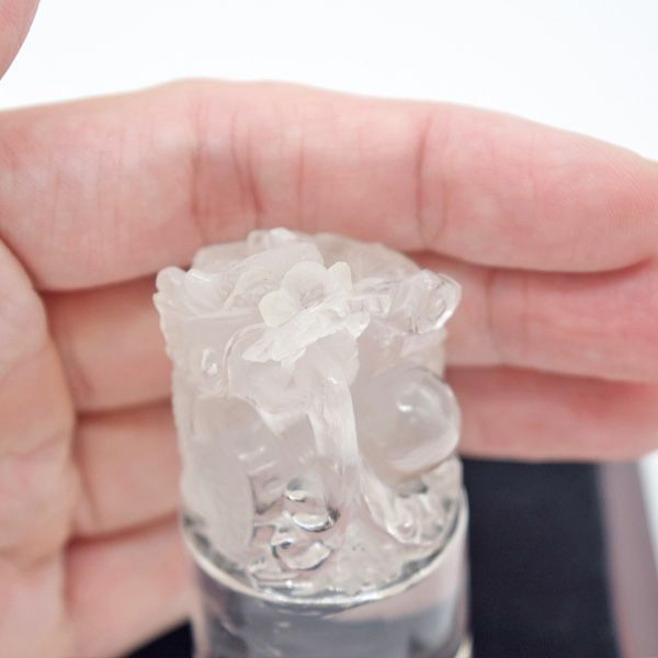 龍の置物 竜 水晶 円柱型 7cm 天然石製 クリスタル パワーストーン NEXPOTALLINN_EU