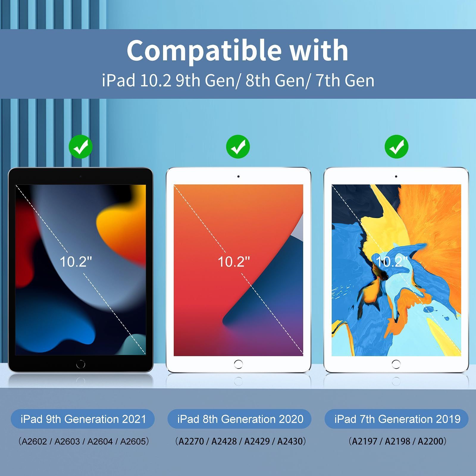 TPU ソフト 薄型 オートスリープ ウェイク 三つ折りスタンド 軽量 2020 2019 第8世代 第7世代 耐衝撃 ケース iPad 10 2インチ 2021 ペン収納 9世代 ブラック SQBEBS