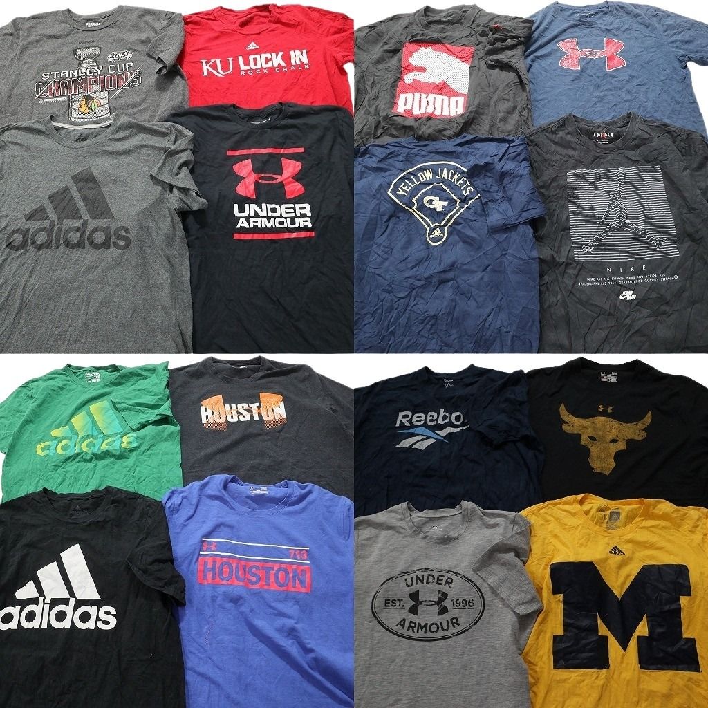 古着卸 まとめ売り スポーツブランドMIX 半袖Tシャツ 16枚セット (メンズ L ) アディダス ジョーダン  古着 NA0934
