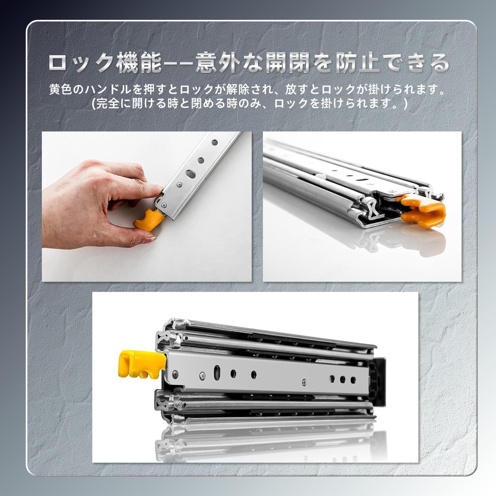 SHUHANG 超重量用スライドレール 1000mm 3段引 横付 完全スライド ボール伸縮式 高耐久Heavy Duty引き出しスライド 超重量用引き出しスライドレール スライドレール 底付け 重量 底引き