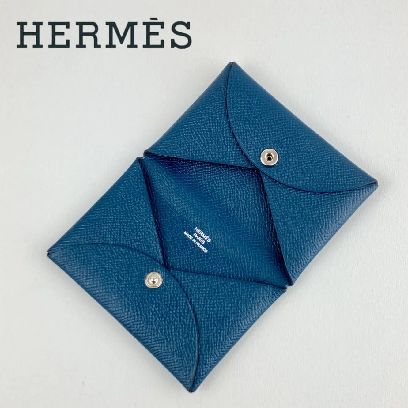 超美品！HERMES エルメス カルヴィ 名刺入れ カードケース C刻印