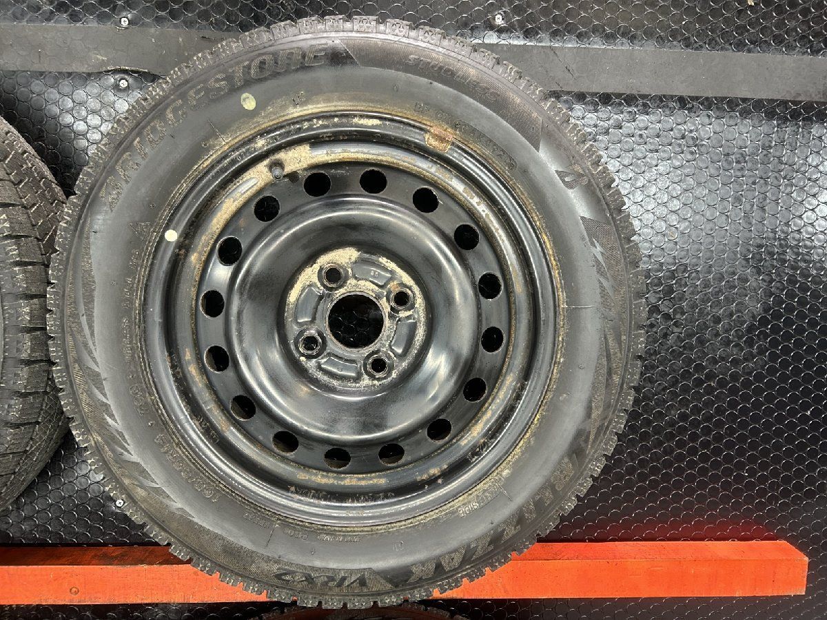 BS BLIZZAK VRX2 165 65R14 スタッドレス トヨタ 純正スチールホイール 14インチ 5J4HPCD100 35 20年製 バリ溝 ルーミー等 STP030