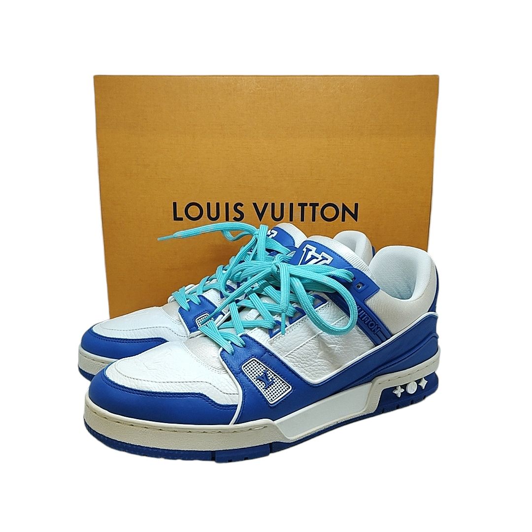 LOUIS VUITTON ルイ・ヴィトン LV Trainer トレイナー スニーカー FD0212 8.5 27cm ホワイト ブルー