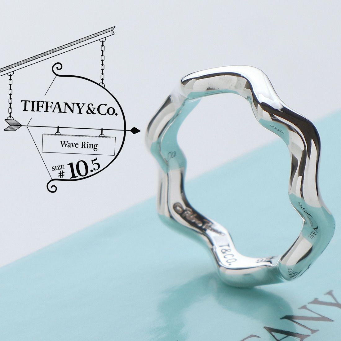 ◇極美品 TIFFANY&Co. ティファニー ヴィンテージ ウェーブ リング 10.5号 スターリング シルバー AG 925 パロマ ピカソ 指輪  - メルカリ