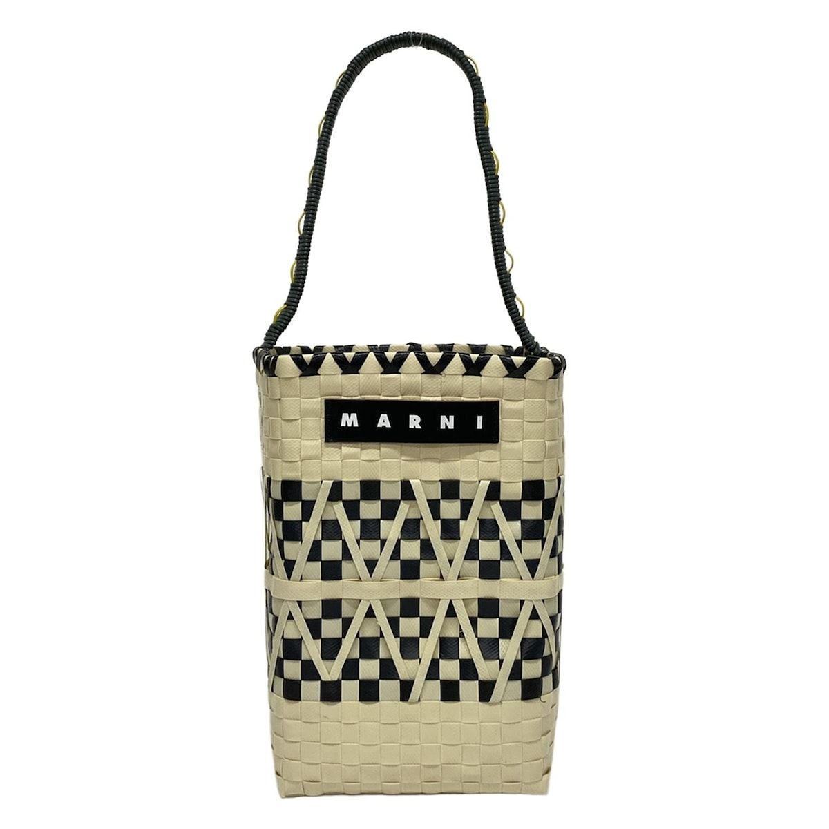 送料無料 いつまで アイボリー×黒 - ハンドバッグ MARNI(マルニ) かごバッグ メルカリ - バッグ