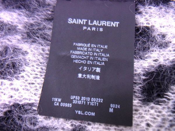 □新品同様□ SAINT LAURENT サンローラン モヘヤ×ナイロン×ウール