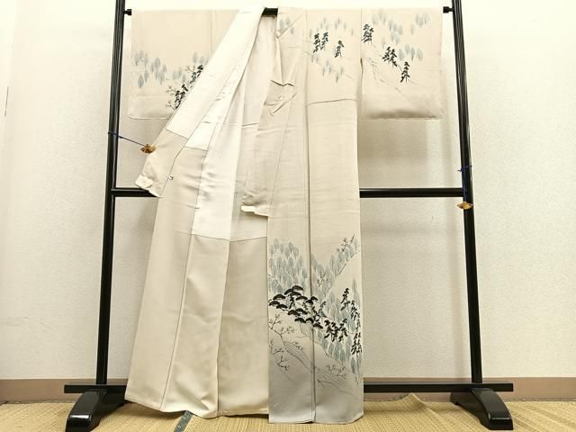 平和屋着物●訪問着　笹地紋　暈し染め　正絹　逸品　CAAP7147hy 平和屋着物○訪問着 笹地紋 暈し染め 正絹 逸品 CAAP7147hy