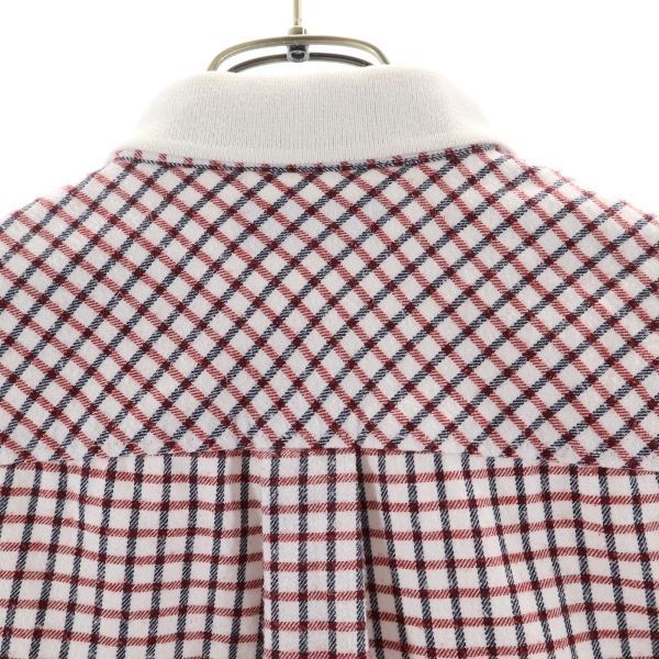 フレッドペリー 格子柄 長袖 シャツ S 赤×白×黒 FRED PERRY ロゴ刺繍 メンズ 【R221010】 【中古】