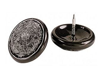 Shepherd Hardware 9103 1インチ ネイルオン 家具グライド カーペットベース付き 4個パック
