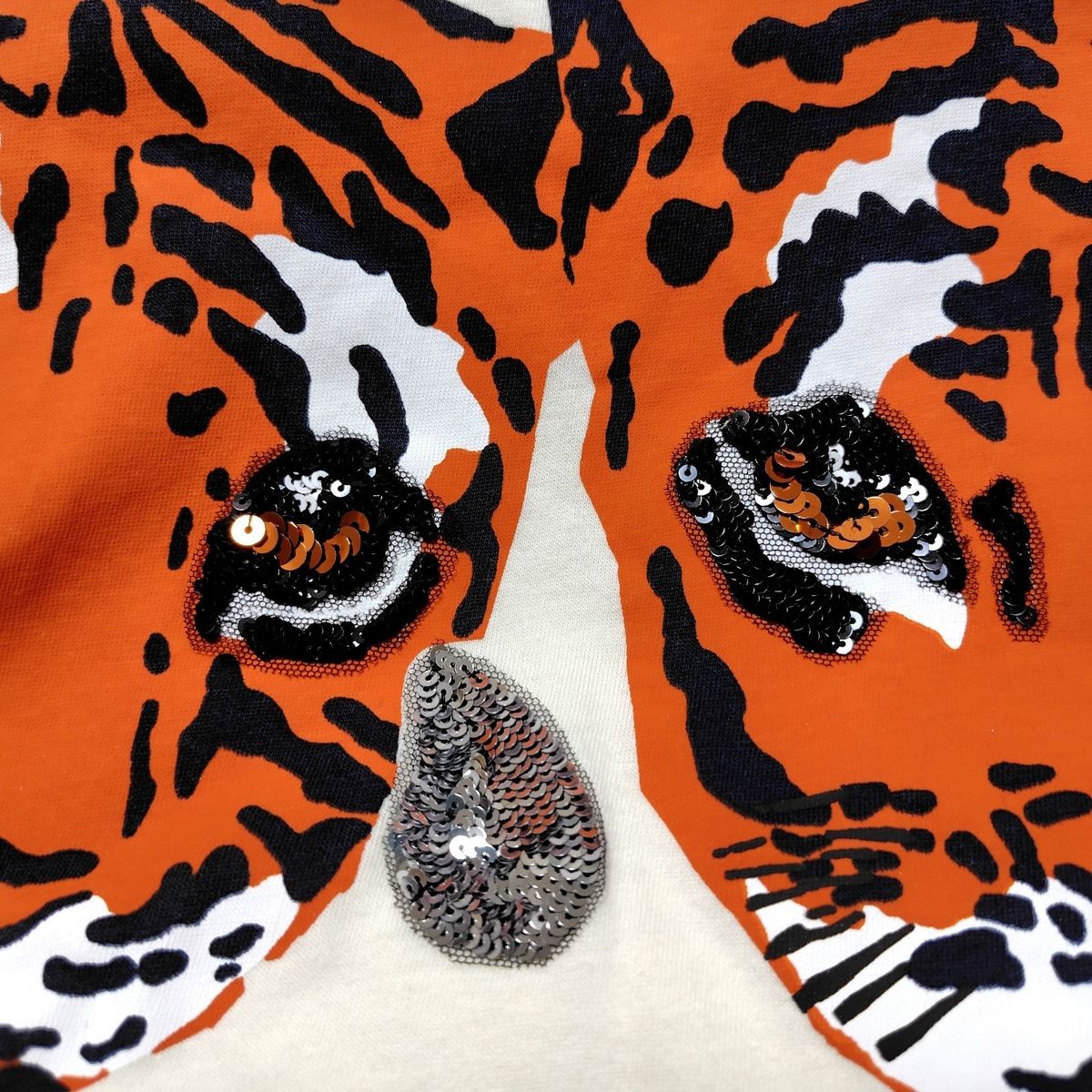 GUCCI グッチ 半袖Tシャツ サイズS レディース - 492347 アイボリー×オレンジ×黒