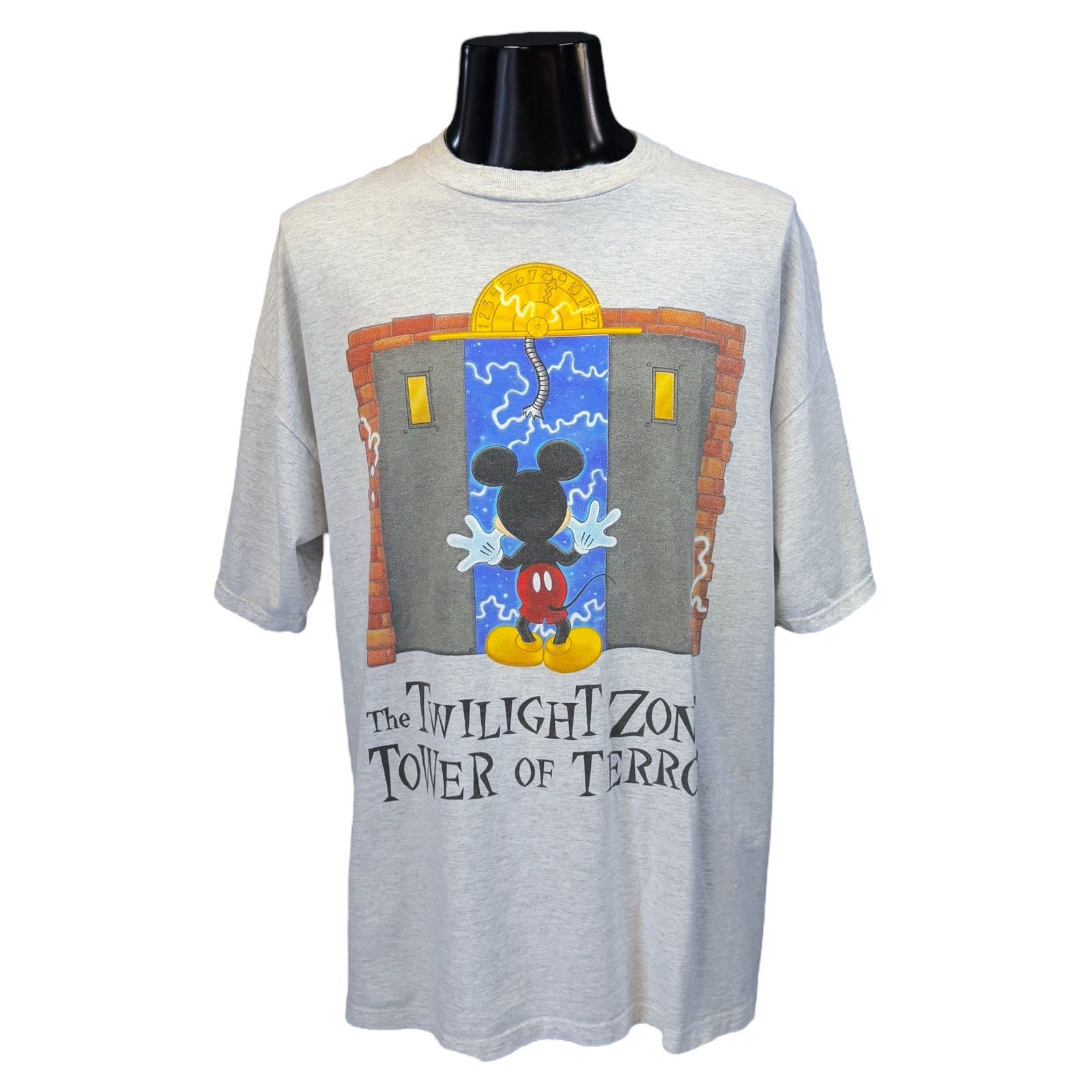 【KOM】ディズニー タワー・オブ・テラーTシャツUSA製 Lサイズ GF650 トワイライトゾーン タワーオブテラー ディズニー Tシャツ