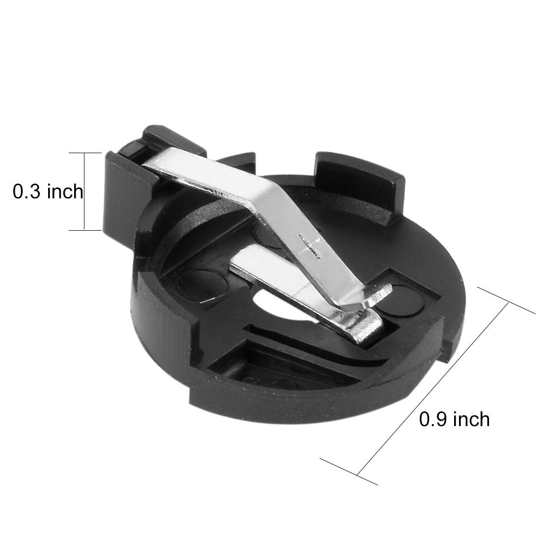 uxcell ボタン電池ホルダー CR2032/2025/2016 バッテリー用 2cmピン距離 10個入り