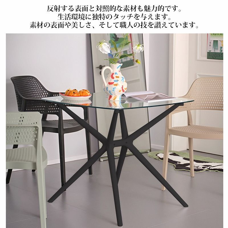 センターテーブル 北欧 おしゃれ ガラス テーブル スクエア インテリア
