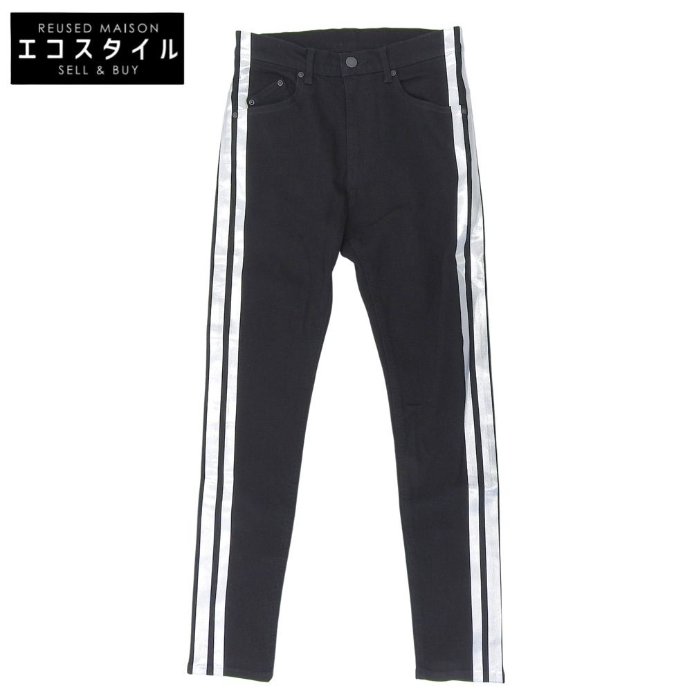 GalaabenD ガラアーベント ダブルサイドライン スキニーパンツ ボトムス レディース ブラック 黒 III III