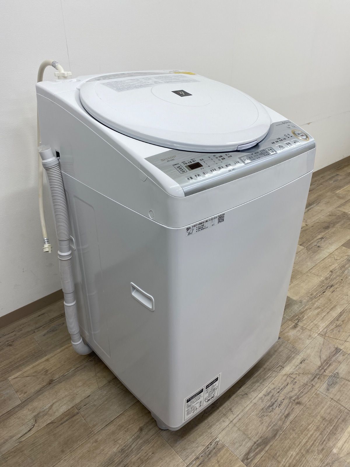 1F AY25091202 ≪中古品≫SHARP 洗濯乾燥機 8.0kg ES-TX8C-W ホワイト 